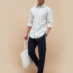 CODE by Lifestyle Men Slim Fit Opaque Striped Casual Shirt image 5