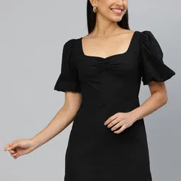 London Rag Sweetheart Neck Puff Sleeves A-Line Mini Dress-picture-26