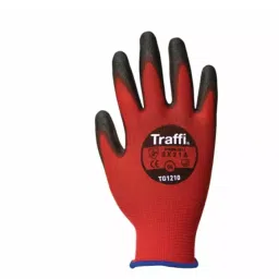 Traffi Cut Resistant Work Gloves Polyurethane Coating Red Size 8, TG1210-08 (1 Pair)-picture-14