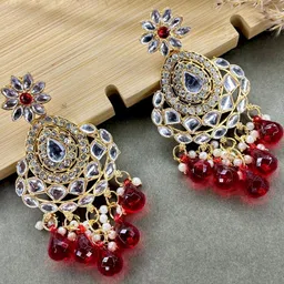 MONKDECOR Women Red Earrings-picture-23