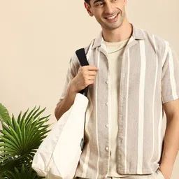 Mast & Harbour Opaque Striped Pure Cotton Casual Shirt-picture-28