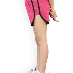 APPALUZO Girls Relaxed Fit Mid-Rise Running Sports Shorts image 2