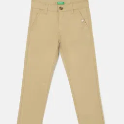 United Colors of Benetton Boys Beige Solid Trousers-picture-20