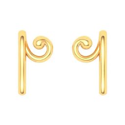 P.C. Chandra Jewellers 22k Gold Unique Shaped Stud Earrings-picture-24