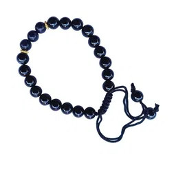 Apnisanskriti Unisex Black Onyx Shine Blue Gold Stone Bracelet-picture-13
