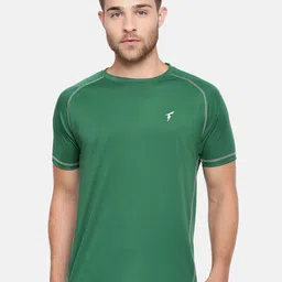 Bareblow Men Green Solid Round Neck T-shirt-picture-31