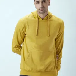 People by Pantaloons Mustard Regular Fit Hooded Sweatshirt-picture-22