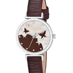 THE SHOPOHOLIC Women Printed Dial & Leather Straps Analogue Watch AB64-BROWN-picture-33
