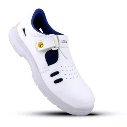 Euro Security AQUA SANDAL 200 J Steel Toe Safety Shoe Low Ankle PU Sole UK 7 Size Micro Fiber White for Hospital, Pharma & Food Industry Use image 5