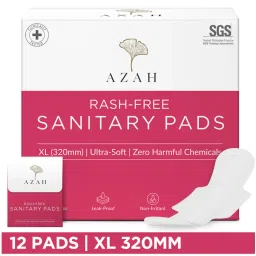 AZAH Sanitary Pads for Women (Pack of 12 Regular) 100% Rash-Free Cotton Sanitary Napkins-picture-26
