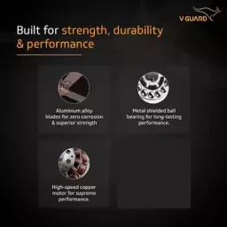 V-Guard Glado Prime VX 1 Star Energy Saving 3 Blade Rose Glow 1200 mm Ceiling Fan (Pack Of 2) image 3