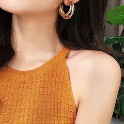 Celestique Korean Curved Contemporary Hoops image 3