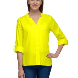 PATRORNA Yellow Regular Fit Shirt-image-17