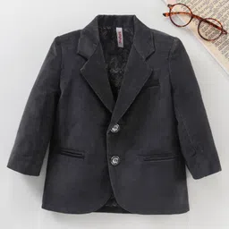 Babyhug Full Sleeves Solid Blazer - Charcoal Grey-picture-10