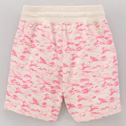 Doreme Above Knee Length Cotton Change The Future Text Print Shorts - Pink image 2