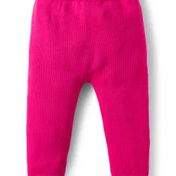 Babyhug Organic Cotton Knitted Full Sleeves Sweater Set With Butterfly Design & Cap - Dark Pink & White image 5