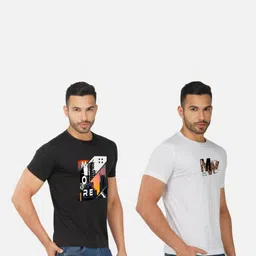 GLOBAL NOMAD Men 2 Printed Bio Finish Applique T-shirt image 2