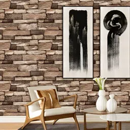Asian royal Brown & Beige Printed Waterproof Wallpaper-image-68