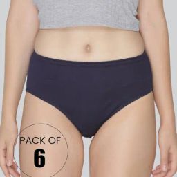 Lyra Assorted Color Cotton Hipster Panties - Pack Of 6-picture-42