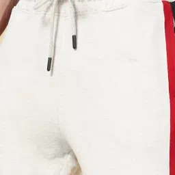 People by Pantaloons Ecru Melange Slim Fit Striped Joggers image 4