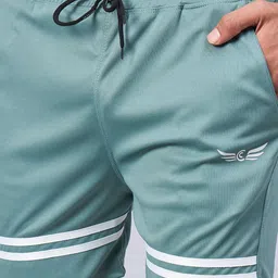 CHROME & CORAL Men Pack of 2 Striped Regular Fit Mid-Rise Casual Shorts image 5