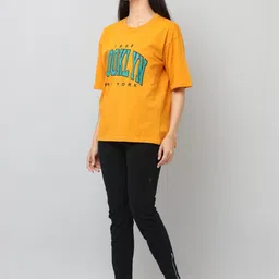 YOZZ BY Women Typography Printed 1 T-shirt image 2