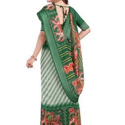 Kemza Pack Of 2 Striped Printed Embroidered Saree image 4