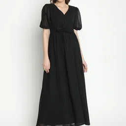 The Roadster Lifestyle Co Fit & Flare Women Maxi Dress-image-31