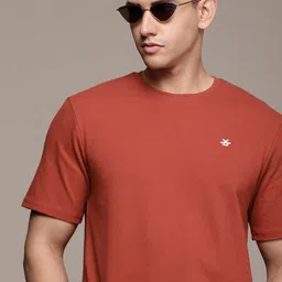 WROGN Pure Cotton Self Design Comfort Fit Casual T-shirt-picture-40