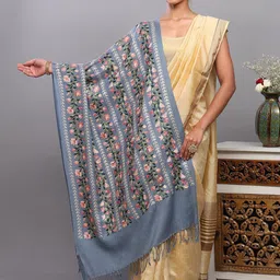 Exotic India Women Floral Embroidered Shawl image 1