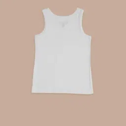 Pantaloons Junior White Cotton Regular Fit Vest (Pack of 2) image 2