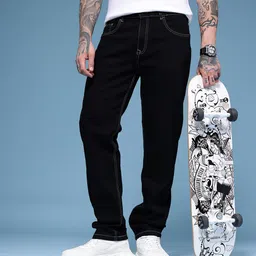 HERE&NOW Men Relaxed Fit Mid-Rise Stretchable Jeans-picture-21