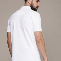 Nautica Solid Polo Collar Pure Cotton T-shirt image 5
