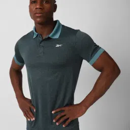 Reebok Blue Slim Fit Sports Polo-image-83