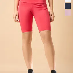 COLOR CAPITAL Women Pack of 4 Ankle-Length Fly Dry Cycling Shorts-image-89