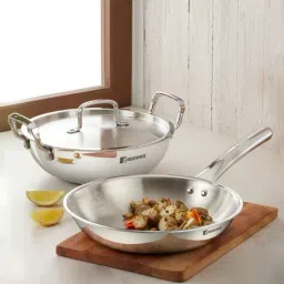 Bergner Silver Stainless Steel Tripro BE Essentials Cookware Set - Set of 5 (8400 ml) image 3