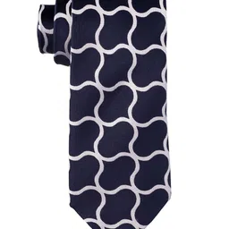 The Tie Hub Men Geometric Printed Pure Silk Skinny Tie-picture-35