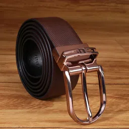 Peter England Men Textured Leather Reversible Formal Belt image 1