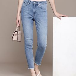 MANGO Women Skinny Fit Heavy Fade Stretchable Jeans-picture-26