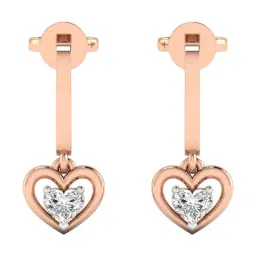 SHINE ETERNAL Lab Grown Diamond 18k (750) Rose Gold Earrings for Women-picture-17