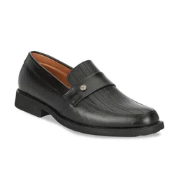 HAUTTON Men Genuine Leather Textured Formal Slip-on Shoes-image-4