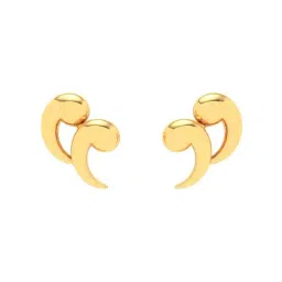 P.C. Chandra Jewellers 14k Gold Double Quotation Shaped Stud Earrings-picture-33
