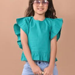 LilPicks Kids Teal Solid Top-picture-40