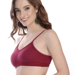 Samvar Maroon Cotton Non-Wired Non Padded Minimizer Bra image 4