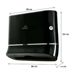 Dolphy Black Multifold Mini Hand Towel Paper Dispenser, DPDR0002 image 3