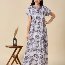 NIGHTSPREE Printed Maxi Nightdress-picture-10