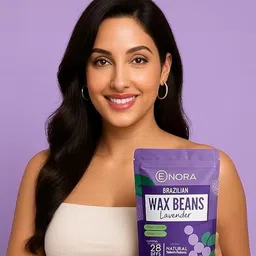 ENORA Lavender Sillicone Brazilian Face Wax - 100 g Wax Heater & Spatula image 2