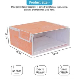 prettykrafts Orange & White 2 Pieces Reusable Multi-Utility Organisers image 3