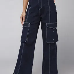 DOLCE CRUDO Women Wide Leg High-Rise Stretchable Jeans-picture-38