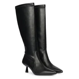 Saint G Womens Black Leather Long Boots-image-4